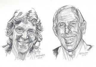 Evie O. Bridges; Phil And Sandy, 2012, Original Drawing Pen, 11 x 8 inches. Artwork description: 241           Rough Sketch               ...