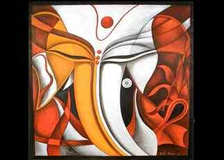 Priti Parikh; GANESHA, 2006, Original Painting Acrylic, 36 x 36 inches. Artwork description: 241 Ganesha indian diety of prosperity and happiness. I have given contemprory look to lord of prosperity in Acrylic medium of canvas. ...