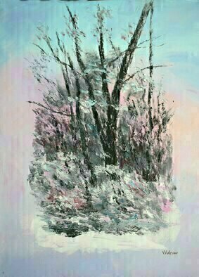 Vladimir Volosov, 'A Frosted Forest', 2023, original Painting Oil, 18 x 24  x 1 inches. Artwork description: 1911 My way to art was a lengthy one. Thirty years of strenuous scientific work on the front adge of modern physics given me  a deep knowledge of the laws of light and color that surround us, at different times of day and times of year. Only by ...