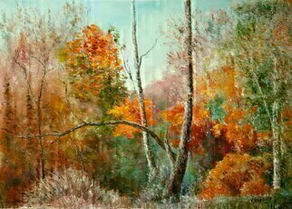 Vladimir Volosov, 'Misty Autumn', 2014, original Painting Oil, 28 x 20  x 1 inches. Artwork description: 2703        There is no doubt that visual art is a powerful medium. It has the ability to inspire and to move us deeply.The author s goal to engage the viewer in the creative process. He invites the viewer to go their own way and become a co- ...