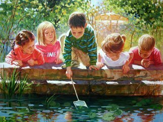 Daniel Wall, 'Childhood Fun', 2009, original Painting Oil, 40 x 30  x 1 inches. Artwork description: 2703 Original oil painting by Daniel Wall...