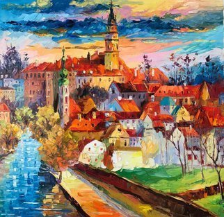 Daniel Wall, 'Sunny Prague', 2017, original Painting Oil, 30.3 x 30  inches. 