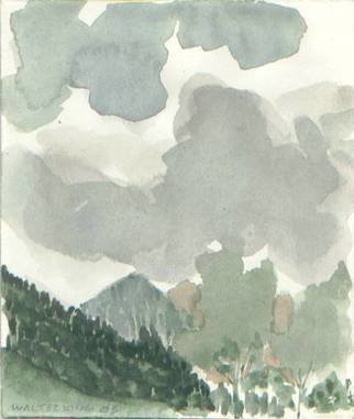 Walter King, 'Basque Country Northern Spain', 2003, original Watercolor, 8.5 x 6  x 0.1 cm. Artwork description: 1911  Painted in northern Spain near Zestoa.  ...