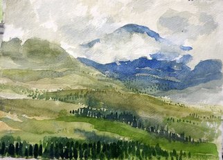 Walter King; Mountain View, 2014, Original Watercolor, 11 x 9 inches. Artwork description: 241     Of the Scottish Highlands, Argyle Country, during a trip to Scotland, Oban and Appin in May 2014    ...