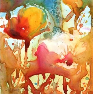 Yevgenia Watts; Poppies, 2012, Original Watercolor, 6 x 6 inches. Artwork description: 241    Watercolor on Yupo    ...