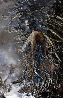 Wayne Quilliam, 'Lowanna2010', 2010, original Photography Other, 100 x 140  x 3 inches. Artwork description: 1758 Australian Aboriginal Artist Wayne Quilliam works with the female form and textures of the earth to create intrinsic designs...