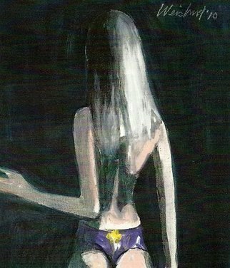 Harry Weisburd, 'Barbara Back', 2012, original Watercolor, 11 x 14  cm. Artwork description: 18147  Realism, Figurative, woman,  erotic, realism , lingerie, semi- nude. female                                     ...