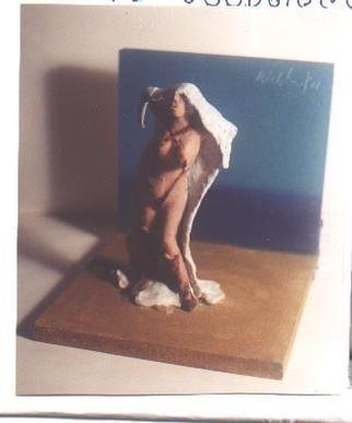 Harry Weisburd, 'Figure With White Towel', 2001, original Sculpture Ceramic, 11 x 11  x 11 cm. Artwork description: 22503 erotic figure on the beach...