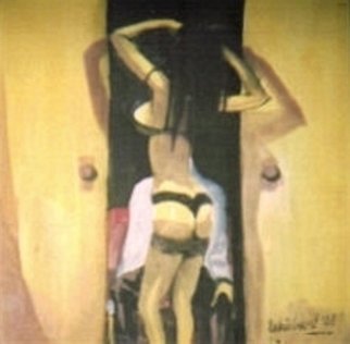 Harry Weisburd, 'French Doors', 2009, original Watercolor, 12 x 12  cm. Artwork description: 19335  Watercolor nn canvas ...