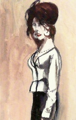Harry Weisburd, Barb b que for three, 2012, Original Watercolor, size_width{Marie_In_White_Blouse-1338605688.jpg} X 14 inches