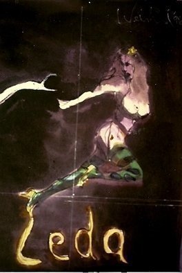 Harry Weisburd, 'Myth Contemporary Leda An...', 1996, original Watercolor, 18 x 24  cm. Artwork description: 17355   myths, female , erotic, figurative, realism , woman , sensuality, swan , exotic, fantasy                                                            ...