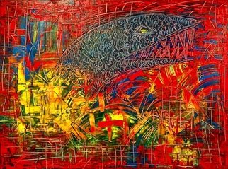 Alexander Sobolta; Ragnarok, 2016, Original Painting Oil, 40 x 30 inches. Artwork description: 241 Oil, Canvas, Abstract, Expressionism, Modern, Contemporary...