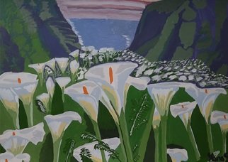 Yana Syskova; Calla Lilies In The Mountains, 2020, Original Painting Other, 42 x 27.9 cm. Artwork description: 241 Gouache on paper. ...