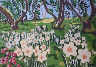 Yana Syskova; Daffodil Glade, 2020, Original Painting Other, 40 x 29.7 cm. Artwork description: 241 Gouache on paper ...