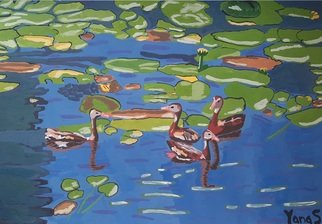 Yana Syskova; Ducks In Water, 2020, Original Painting Other, 42 x 29.7 cm. Artwork description: 241 Gouache on paper...