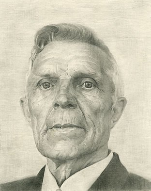 Yuri Yudaev; Veteran Matveev, 1984, Original Drawing Pencil, 6.3 x 7.9 inches. Artwork description: 241  1984, graphite pencil on paper; 6. 3 X 7. 9 in. ( 16. 0 X 20. 0 cm) The picture was displayed at the exhibition 