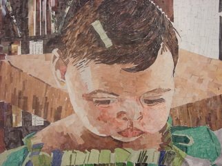 Zoraida Haibi Figuera; Isabela, 2009, Original Collage, 18 x 12 inches. Artwork description: 241  Use of magazines to create collage of child' s face. ...
