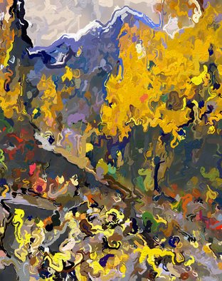 Steve Tohari; Autumn 1, 2018, Original Photography Color, 20 x 16 inches. Artwork description: 241 Aspen, Colorado, Fall colors, Aspen leaves, Maroon Bells, abstract landscape...