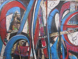 Abby Jones: 'in bloom', 2017 Mixed Media, Abstract. Grunge Art...
