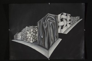 Alex Cavinee: 'a city unwound', 2017 Charcoal Drawing, Undecided. 