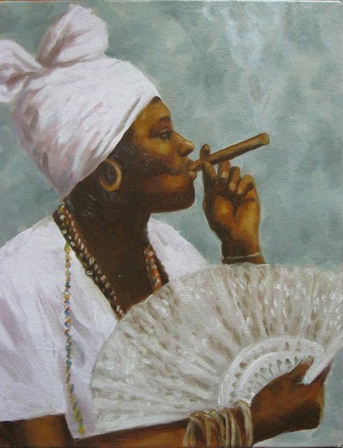 Angel Cruz  'La Madama', created in 2011, Original Painting Oil.