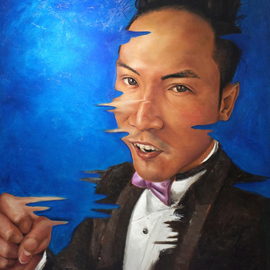 Wong Pun Kin: 'Portrait of Chinese Man', 2013 Oil Painting, Political. Artist Description:   Portrait of Chinese woman, oil painting,          ...