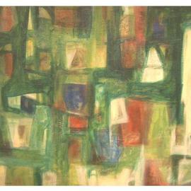 Airton Sobreira: 'green', 2006 Acrylic Painting, Geometric. Artist Description: tempera acrylic on canvas ...