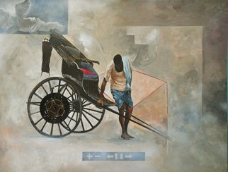 Artist: Ajit Deswandikar - Title: Angel In My Life - Medium: Oil Painting - Year: 2011