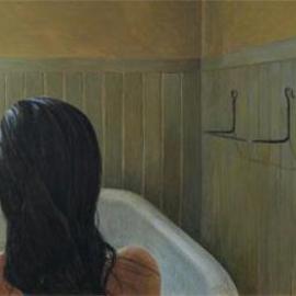 Alan Bateman: 'Bath', 2004 Acrylic Painting, Representational. 