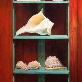 Alan Bateman: 'Shells and Trilliums', 2004 Acrylic Painting, Representational. 