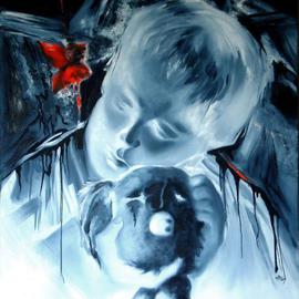 Alev Guvenir: 'why II', 2004 Oil Painting, Life. Artist Description: For all the children who had pain. . . ...
