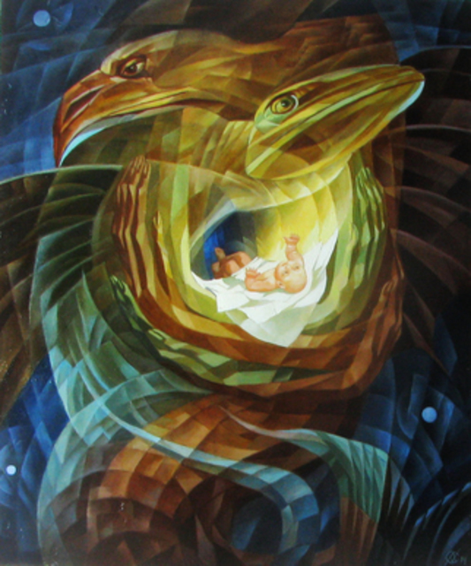 Artist Alexandra Schastlivaya. 'Birth Of The Abyss ' Artwork Image, Created in 2014, Original Painting Oil. #art #artist