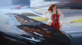 Artist: Alexey Chernigin - Title: music of the spring streets - Medium: Oil Painting - Year: 2015