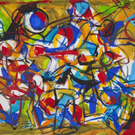 Aleksey Yesyunin: 'Game 5', 2011 Oil Painting, Abstract Figurative. Artist Description:      Oil_ canvas     ...