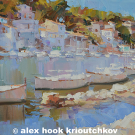 Alex Hook Krioutchkov Artwork Cala Figuera XIII, 2015 Oil Painting, Seascape