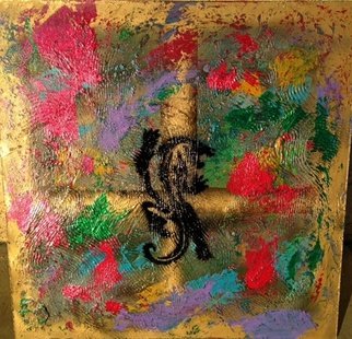 Artist: Alfredo Garcia - Title: Mixed Media Abstract Post Modern Art By Alfredo Garcia Dragon Tiger 5 - Medium: Other Painting - Year: 2014