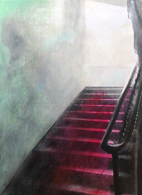 Artist: Alina Picazio - Title: descending a staircase - Medium: Acrylic Painting - Year: 2020