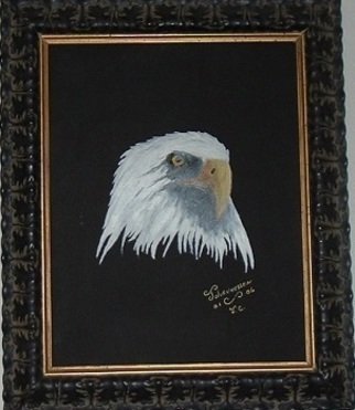 Al Johannessen: 'Freedom Bird', 2010 Oil Painting, Animals.  Close up head of a bald eagle   ...