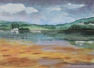 Harry Bayley: 'portree 1', 2018 Watercolor, Seascape. Artist Description: A watercolour scene form the beach at Portree in Skye. ...