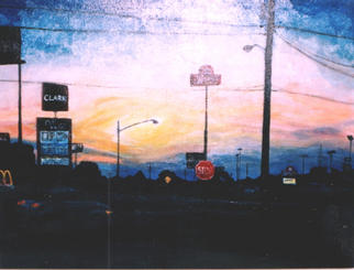 Alyse Dietrich Artwork Vandalia Sunset, 2002 Acrylic Painting, Americana