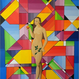 Sergio Roffe: 'EVA', 2011 Acrylic Painting, Figurative. Artist Description:    FIGURATIVE/ GEOMETRIC ABSTRACT   ...