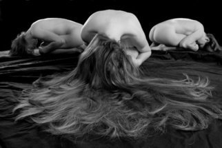Amit Bar: 'Three times nude', 2009 Black and White Photograph, nudes.  Mirror ...
