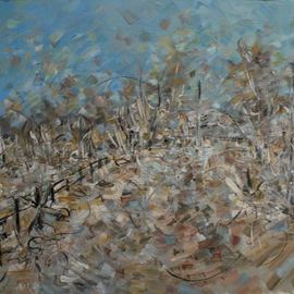 Andrei Baraboi: 'In the Winter', 2014 Oil Painting, Abstract Landscape. Artist Description:   Winter  ...