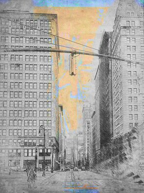 Andy Stecher: 'park avenue', 2023 Digital Art, Urban. Park Avenue at Union Square...