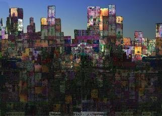 Andrew Mercer: 'City Sunrise ', 2009 Giclee, Urban.    A work based on the urban landscape. Different sizes available, also available printed on canvas. This is the signed version of the print sold at iconic retailer Habitat in the UK.           ...