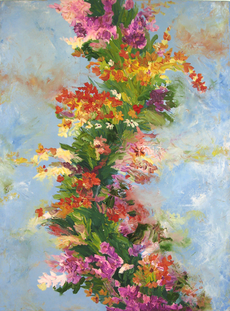 Animesh Roy  'FloweringBough3', created in 2006, Original Painting Acrylic.