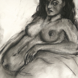 Animesh Roy: 'beloved', 2019 Charcoal Drawing, Nudes. Artist Description: Nudes are one of passions. . ...
