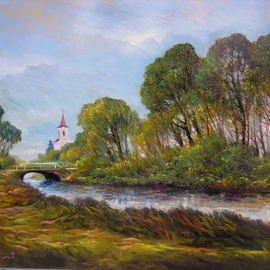 Antoniu Marjai: 'Countryside', 2010 Oil Painting, Landscape. 