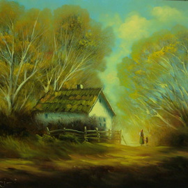 Antoniu Marjai: 'Woodland tale', 2010 Oil Painting, Landscape. 