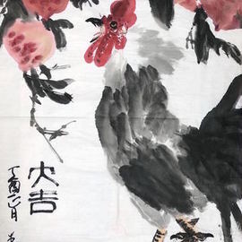 Chongwu Ao: 'au 63 being lucky', 2017 Ink Painting, Animals. Artist Description: Original Abstract Ink Painting On The Rice Paper. Freedom your true feelings is the portrayal of my artworks. It shows Asian cultural elements and humanistic spirit and is magnificent, open, natural, and has no limit. ...